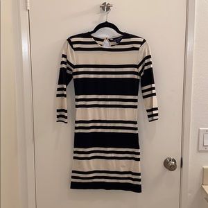 French Connection Black and White Body Con